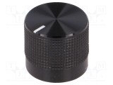 Buton rotativ CLIFF cu indicator &Oslash;6mm &Oslash;20mm negru moletat