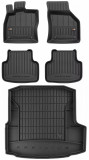 Set Covorase Auto Cauciuc Negro Skoda Octavia 3 2012&rarr; Pro Line Tip Tavita 3D 3D407015 + Tavita Portbagaj Negro Skoda Octavia 3 2012-2020 Liftback TM54