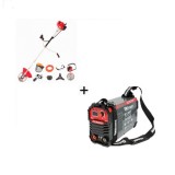 Pachet Motocoasa benzina Micul Fermier MF-712, Putere 5 CP, 10 Accesorii + Aparat de sudura rusesc Almaz. Putere 270A, Afisaj digital
