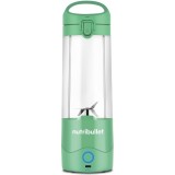 Blender portabil Nutribullet NBP003LG, capacitate 475 ml, 15 utilizari per incarcare, USB-C, verde