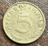 C50 - Moneda foarte veche - Germania - 5 pfennig - 1937 litera A