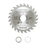 Disc circular vidia pentru lemn 115x22.23mm, 24 dinti, turatie maxima 13000rpm Crownman