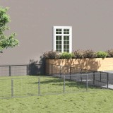 vidaXL Padoc pentru c&acirc;ini, argintiu, 36 m&sup2;, oțel 3082174