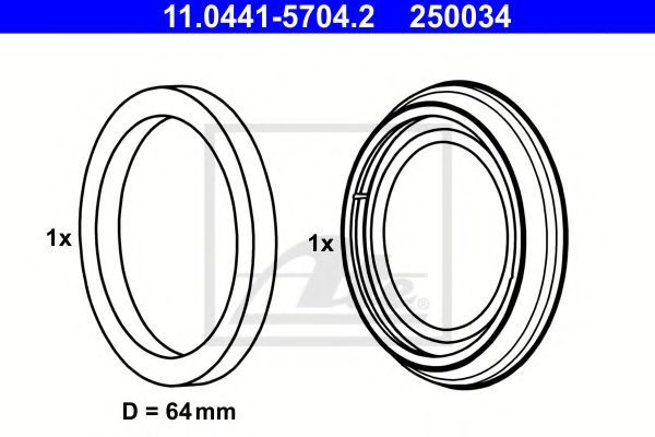 Set garnituri, Etrier frana AUDI A4 (8EC, B7) (2004 - 2008) ATE 11.0441-5704.2