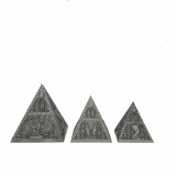 Set 3 Casete Metal Piramida
