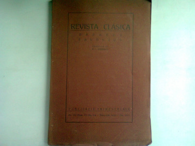 Revista clasica Orpheus Favonius tom. III 1931 - N. I. Herescu foto