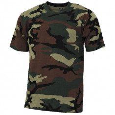 Tricou Subtire, Camuflaj Woodland foto