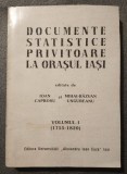 Ioan Caproșu ed. - Documente statistice privitoare la orașul Iași vol. I
