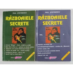 RAZBOAIELE SECRETE de PAUL STEFANESCU , VOLUMELE I - II ,ANII '90 *MICI DEFECTE