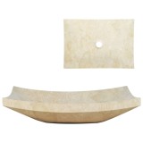 Cumpara ieftin Chiuvetă, crem, 50 x 35 x 12 cm, marmură