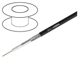 Cablu coaxial 1x15AWG cu PVC negru 6,1mm