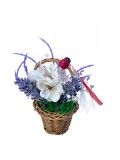 Cosulet cu flori si licheni (Alb Lila), Eventissimi&reg;