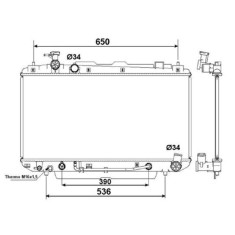 Radiator racire Toyota Rav-4 06.2005 Motor 2, 0 110kw Benzina, tip climatizare Cu/fara AC, cutie automata, tip Toyo, diametru intrare/iesire 34/34mm,
