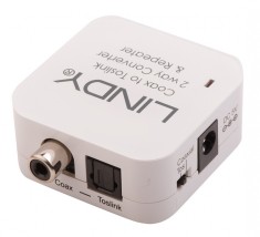 Convertor audio digital SPDIF &amp; TosLink bidirectional, Lindy L70411