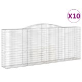 Cumpara ieftin Cos gabion arcuit, 10 buc, 400x50x160/180 cm, fier galvanizat