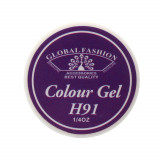 Cumpara ieftin Gel Color Unghii, Vopsea de Arta Global Fashion, Seria Noble Purple H91, 5g
