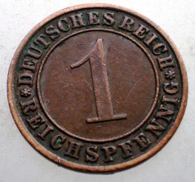 2.703 GERMANIA WEIMAR 1 REICHSPFENNIG 1934 A foto