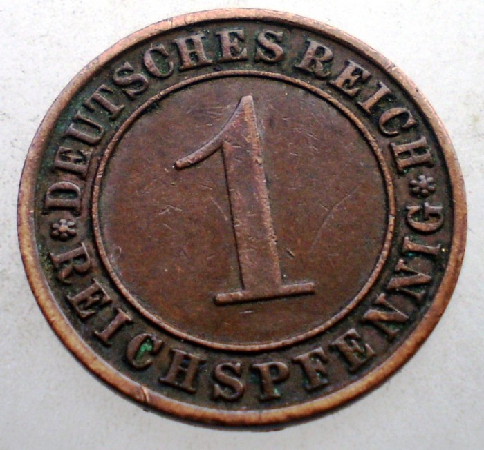 2.703 GERMANIA WEIMAR 1 REICHSPFENNIG 1934 A