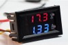 Voltmetru Ampermetru Digital 0-100V 10A, Display Dual LED Rosu+Albastru, Calibrare, Dimensiuni 48x29x21mm