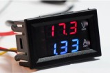 Cumpara ieftin Voltmetru Ampermetru panou voltampermetru RED+BLUE 0-100V 10 A