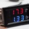 Voltmetru Ampermetru panou voltampermetru RED+BLUE 0-100V 10 A