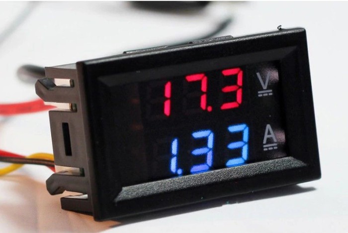 Voltmetru Ampermetru panou voltampermetru RED+BLUE 0-100V 10 A
