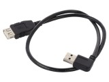 Cablu USB 2.0 DELOCK 0,5m Aurit Negru 24AWG 28AWG 480Mbps 85177