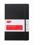 Agenda A5 nedatata, 142X213mm, 80 file DACO, AN527N, negru