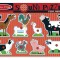 Puzzle de lemn cu sunete Animale de la Ferma Melissa and Doug