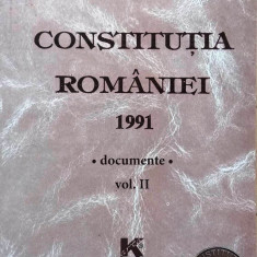 CONSTITUȚIA ROMÂNIEI 1991. DOCUMENTE, vol 2, Institutul Revoluției Române dec 89
