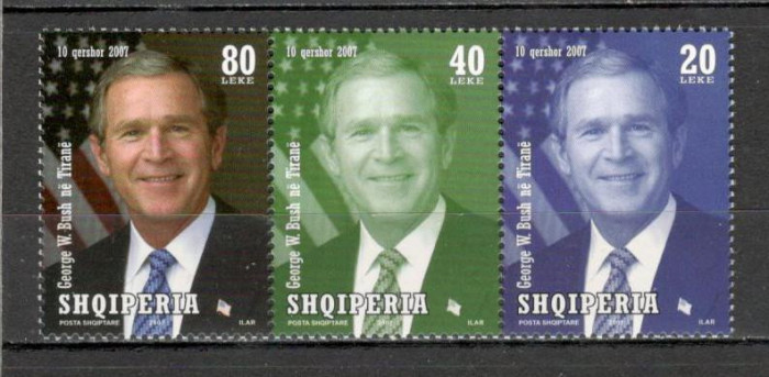 Albania.2007 Vizita presedintelui G.W.Bush-streif SA.493