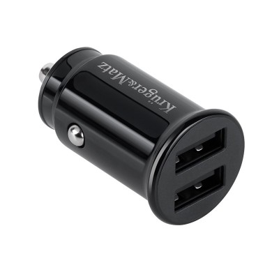 Incarcator auto dual Kruger Matz, 3.1 A, protectie supraincalzire, Negru foto