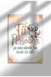 Unframed Dog Quote Poster in Romanian - Digital Print - Fii Persoana pe care o vrea cainele tau | A4 (21 x 29.7 cm)