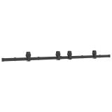 Cumpara ieftin Set feronerie pentru usa glisanta, negru, 183 cm, otel