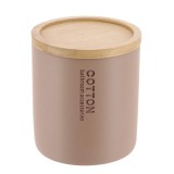 Cutiuță Rotundă Polirășină &ndash; Cappuccino/Bamboo 9.5&times;11 Cm