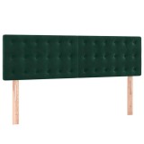 Cumpara ieftin Tablii de pat, verde inchis, 144x5x78/88 cm, catifea