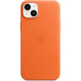 Husa de protectie Apple Leather Case with MagSafe pentru iPhone 14 Plus, Orange