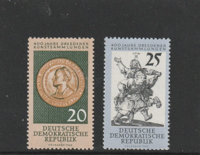 Germania DDR 1960-Dresden,colectii de arta,Medalie,Dans,,dant.,MNH,Mi.791-792 foto