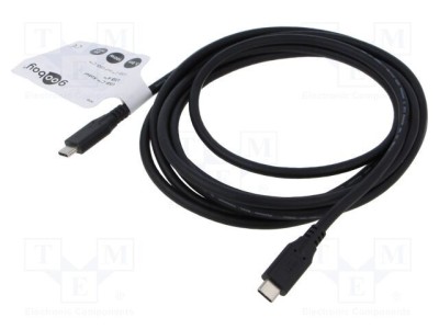 Cablu USB 4.0 USB C Goobay 3m negru 20Gbps foto