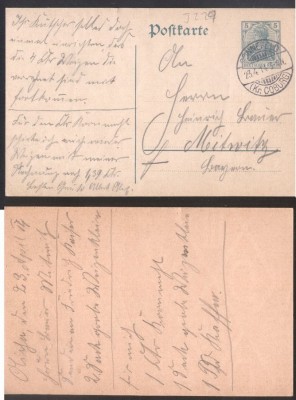 Germany 1914 Postal History Rare Old postcard postal stationery Sonnefeld D.460 foto