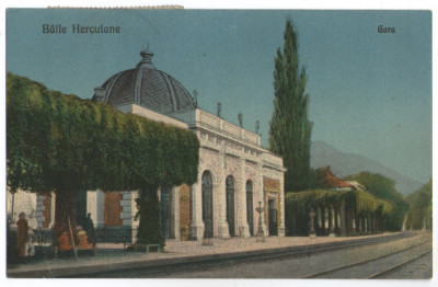 1927 - Baile Herculane, Gara (jud.Caraș-Severin) foto