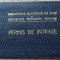 Permis de intrare Biblioteca Centrala de Stat a RPR, Emil Costoiu 1960