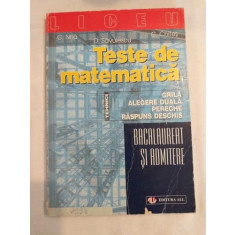 C. Nita D. Savulescu C. Chites - Teste de matematica - bacalaureat si admitere