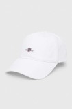 Gant șapcă de baseball din bumbac culoarea alb, cu imprimeu