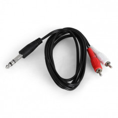 Auna Cablu cu adaptor RCA stereo pentru 1x6,3 mm jack 1,5 metri foto