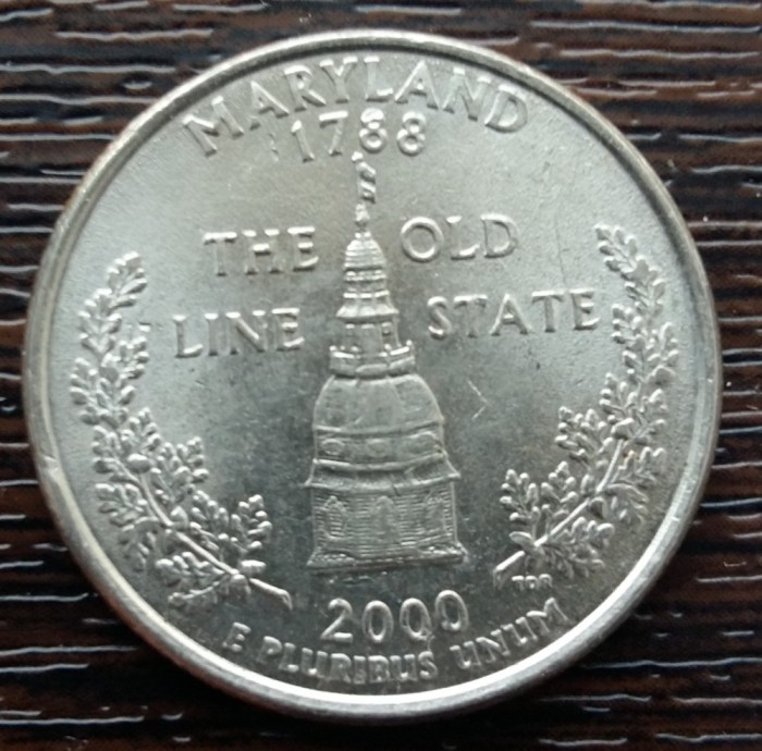 (M2197) MONEDA SUA - QUARTER DOLLAR 2000, LIT. P - MARYLAND