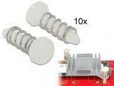 Snap Rivet (suruburi) pentru radiator PCB albe set 10 buc, Delock 18272