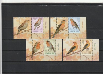 ROMANIA 2022 LP 2391 PASARI CANTATOARE SERIE CU VINIETA 1 MNH NESTAMPILATA foto