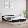 VidaXL Cadru de pat fără saltea, negru, 140x200 cm, textil