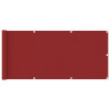 VidaXL Paravan pentru balcon, roșu, 75x400 cm, HDPE